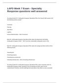 LAFD Week 7 Exam - Specialty Response questions well answered