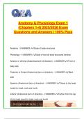 A&P I &ndash; Exam 1 &lpar;Chapters 1&ndash;4&comma; 2025&sol;2026&rpar; &vert; 120&plus; Verified Questions & Answers &vert; Anatomy Basics&comma; Tissues&comma; Chemistry&comma; Disease&comma; Homeostasis