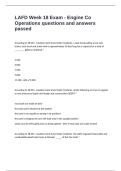 LAFD Week 18 Exam - Engine Co Operations questions and answers passed