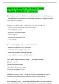Dental Implants Test Bank Latest Update 20252026 Updated&period;