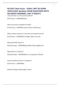 NC BLET State Exam - LEGAL UNIT SG EXAM &lpar;2025&sol;2026&rpar; Updated&colon; EXAM QUESTIONS WITH ACCURATE ANSWERS &vert; GET IT RIGHT&excl;&excl;