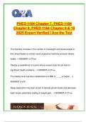 PHED 1164 Chapters 7&ndash;10 Exam Questions 2025&sol;2026 &vert; 100&percnt; Correct Answers &vert; Obesity&comma; Stress Management&comma; Sleep&comma; Cancer Prevention&comma; Cardiovascular Health