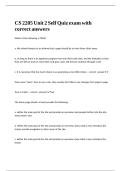 CS 2205 Unit 2 Self Quiz exam with correct answers&period;
