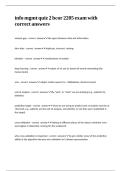 info mgmt quiz 2 bcor 2205 exam with correct answers&period;