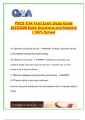 PHED 1164 Final Exam Study Guide 2025&sol;2026 &ndash; 44 Key Questions with Verified Answers &vert; Nutrition&comma; Exercise&comma; Stress&comma; Disease Prevention&comma; Body Composition