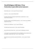 World Religion 2280 Quiz 3 Troy University exam with correct answers&period;