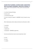 ASVAB PICAT GENERAL SCIENCE EXAM&comma; QUESTIONS WITH ACCURATE ANSWERS &vert; MULTIPLE CHOICES &vert;&excl;&excl;