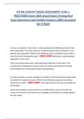 ATI RN CONCEPT BASED ASSESSMENT LEVEL 1  PROCTORED Exam 2025 Actual Exam &lpar;Testing Real  Exam Questions&rpar; And Verified Answers &lpar;100&percnt; Accurate&rpar;  Get It Right