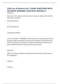 CSLB Law & Business Set 1 EXAM&comma; QUESTIONS WITH ACCURATE ANSWERS &vert; MULTIPLE CHOICES &vert;&excl;&excl;