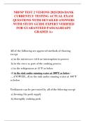 NRFSP TEST 2 VESIONS 2025&sol;2026 BANK  CURRENTLY TESTING ACTUAL EXAM  QUESTIONS WITH DETAILED ANSWERS  WITH STUDY GUIDE EXPERT VERIFIED  FOR GUARANTEED PASS&sol;ALREADY  GRADED A&plus;
