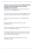 Alabama Insurance Personal Lines EXAM &lpar;2025&sol;2026&rpar; Updated&colon; EXAM QUESTIONS WITH ACCURATE ANSWERS &vert; GET IT RIGHT&excl;&excl;