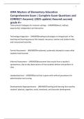 UWA Masters of Elementary Education Comprehensive Exam &vert; Complete Exam Questions and CORRECT Answers&vert; &lpar;2025 update&rpar; Assured success&vert; grade A&plus;