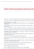 Ns119&colon; Final Exam Questions And Correct Answers