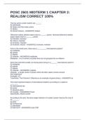 POSC 2601 MIDTERM 1 CHAPTER 2&colon; REALISM CORRECT 100&percnt;