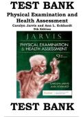 TEST BANK Physical Examination & Health Assessment 9th Edition by Carolyn Jarvis&vert; All Chapters Covered&vert; Test Bank 100&percnt; Veri&filig;ed Answers