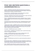 POSC 2601 MIDTERM QUESTIONS & ANSWERS&lpar;RATED A&plus;&rpar;