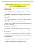 UF MAR3023 Exam 2 &vert;163 Questions with Solutions &lpar;Intro to Marketing Exam 2 Terms&rpar;