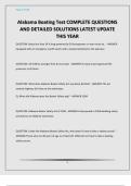 Alabama Boating Test COMPLETE QUESTIONS AND DETAILED SOLUTIONS LATEST UPDATE THIS YEAR