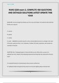 NURS 5220 exam 2&comma; COMPLETE 450 QUESTIONS AND DETAILED SOLUTIONS LATEST UPDATE THIS YEAR