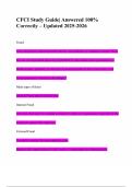 CFCI Study Guide&vert; Answered 100&percnt; Correctly &ndash; Updated 2025-2026
