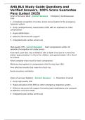 AHA BLS Study Guide Questions and Verified Answers&comma; 100- Score Guarantee Pass &lpar;Latest 2025&rpar;&period;