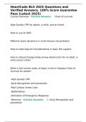 HeartCode BLS 2025 Questions and Verified Answers&comma; 100- Score Guarantee Pass &lpar;Latest 2025&rpar;&period;