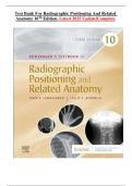 Test Bank For Bontrager&rsquo;s Textbook of Radiographic Positioning and Related Anatomy&comma; 10th Edition &lpar;Lampignano&comma; 2025 Update&rpar; &vert; Complete Question & Answer Collection