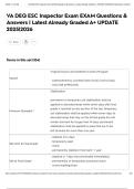 VA DEQ ESC Inspector Exam EXAM Questions & Answers &vert; Latest Already Graded A&plus; UPDATE 2025&vert;2026