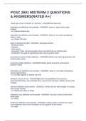 POSC 2601 MIDTERM 2 QUESTIONS & ANSWERS&lpar;RATED A&plus;&rpar;