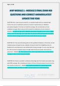 AHIP MODULE 1 - MODULE 5 FINAL EXAM 400 QUESTIONS AND CORRECT ANSWERS LATEST UPDATE THIS YEAR