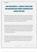 AHIP  MODULE 1 - MODULE 5 FINAL EXAM 400 QUESTIONS AND CORRECT ANSWERS LATEST UPDATE THIS YEAR&period;