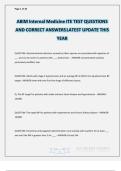 ABIM Internal Medicine ITE TEST QUESTIONS AND CORRECT ANSWERS LATEST UPDATE THIS YEAR