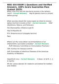 NSG 434 EXAM 1 Questions and Verified Answers&comma; 100- Score Guarantee Pass &lpar;Latest 2025&rpar;&period;d