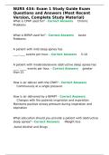 NURS 434 Exam 1 Study Guide Exam Questions and Answers &lpar;Most Recent Version&comma; Complete Study