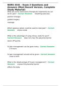 NURS 4341 - Exam 2 Questions and Answers &lpar;Most Recent Version&comma; Complete Study Material&rpar;