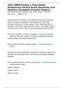 4341 OBGYN Exam 1 Prep Sheet Antepartum Solved Exam Questions and Answers &lpar;Complete Practice