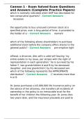 Cannon 1 - Exam Solved Exam Questions and Answers &lpar;Complete Practice Papers&rpar;