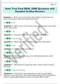 Auto Tech Final REAL ONE Questions with  Detailed Verified Answers