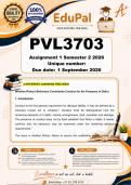 PVL3703 Assignment 1 &lpar;COMPLETE ANSWERS&rpar; Semester 2  2026 - DUE 1 September 2026