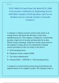 WGU D488 OA Final Exam Test Bank&sol;WGU D488  Cybersecurity Architecture & Engineering Newest  2025&sol;2026 Complete All 230 Questions And Correct  Detailed Answers &vert;Already Graded A&plus;&vert;&vert;Already  Graded A&plus; 