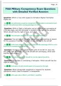 FAA Military Competency Exam Questions  with Detailed Verified Answers