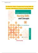 Test Bank For Timby's Fundamental Nursing Skills and Concepts 12th Edition by Loretta A Donnelly-Moreno &vert;&vert;ISBN&colon;9781975141769