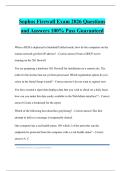 Sophos Firewall Exam 2026 Questions and Answers 100&percnt; Pass Guaranteed