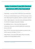Sophos Technician Exam 2026 Questions and Answers 100&percnt; Pass Guaranteed