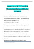 Massachusetts MPJE Exam 2026 Questions and Answers 100&percnt; Pass Guaranteed