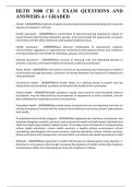 HLTH 3000 CH 1 EXAM QUESTIONS AND ANSWERS A&plus; GRADED