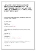 ADVANCED PATHOPHYSIOLOGY NSG 530  EXAM WITH VERIFIED QUESTIONS AND  WELL VERIFIED QUESTIONS AND ANSWERS&vert;&vert;  ALREADY GRADED A&plus; &vert;&vert; GUARANTEED PASS &vert;&vert;  LATEST VERSION 2025