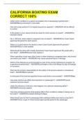 CALIFORNIA BOATING EXAM CORRECT 100&percnt;