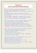 NURS 2715 Final Exit Exam 2025&colon; Practice Questions & Answers for Nursing Students
