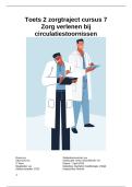 Huidtherapie jaar 2 - CAT&comma; cursus 7&comma; Zorg verlenen bij cirulcatiestoornissen&period; Gehaald met een 7